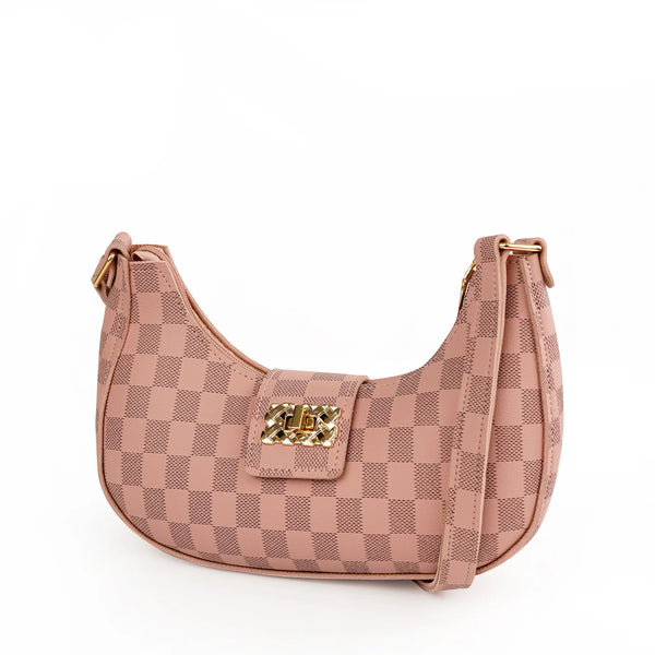 MIDNIGHT CHEKERED PINK BAG