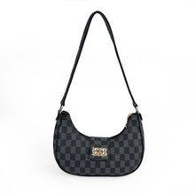 MIDNIGHT CHEKERED BLACK BAG