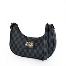 MIDNIGHT CHEKERED BLACK BAG